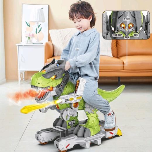 山姆同款小演员Little Actress恐龙滑行车机甲暴龙电动喷雾发声坐人霸王龙玩具儿童礼物 商品图2
