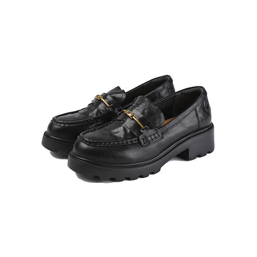 【上新】伊伴2026春季增高厚底经典百搭通勤乐福鞋厚底乐福鞋B26137136 商品图5