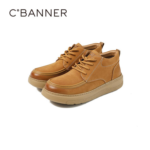 千百度2025冬季男鞋牛皮革柔软舒适质感细腻懒人休闲A25673903 商品图5