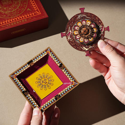 敦煌研究院 【敦煌飞天福愿藻井香盘】 线香室内香插博物馆文创香盘 商品图7