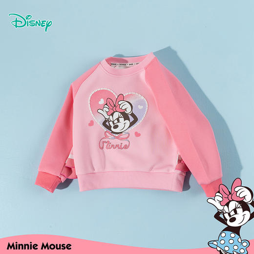 迪士尼（Disney）童装女童套头卫衣甜美亲肤休闲圆领印花耐磨卫衣2026春季新款上衣ZD1FS015 商品图4