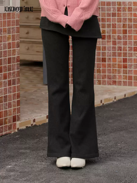 【门店同款】ENJOY冬季设计感屁帘喇叭裤 169150338