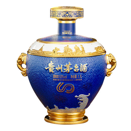 茅台巴拿马110周年纪念 巴拿马系列纪念酒 53度稀缺收藏摆柜1.1L 商品图0