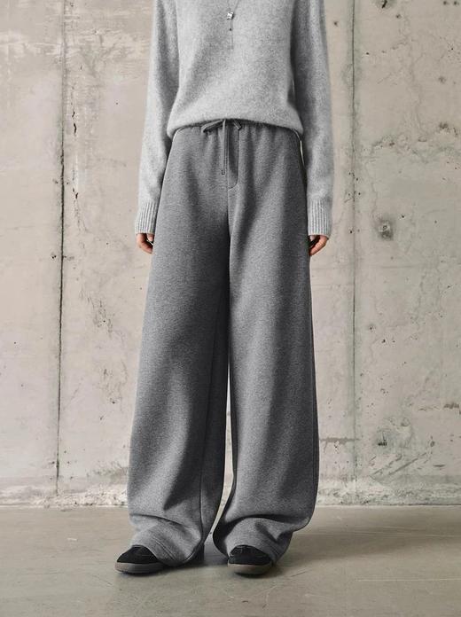 麦檬 又一神裤！小个子友好！高腰弯刀裤加绒卫裤阔腿运动裤 商品图6