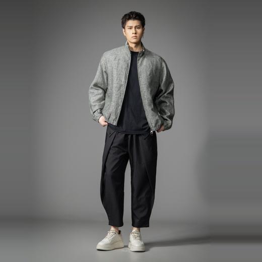 PINLI品立2026春季新款青年立领纯色亚麻梭织茄克外套上衣潮牌男GD262104008 商品图4