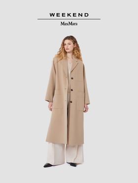 2FWeekend MaxMara 26女装羊毛混纺长款大衣吊牌价9100元