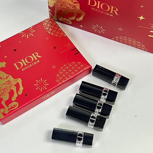 送礼袋【2026年 马年限定礼盒】DIOR迪奥马年限定丝绒口红礼盒1.5g*5 （丝绒：#999+#777+#720+#217+#228）一般贸易 商品图8