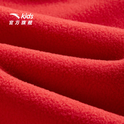 安踏儿童外套男小童新年红色上衣2026春节喜庆宝宝摇粒绒厚外套352619619S 商品图4