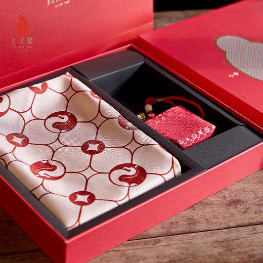 上久楷新中式国风文创礼盒送礼 宋锦耳机包 真丝方巾 骏禄宝章 商品图11