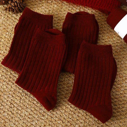 热卖！巨保暖！觅槿 奢品级精纺羊毛羊绒袜礼盒 男女同款 保暖舒适 5双装 商品图9