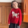 🧨2026拜年服男女童圆领毛衣针织衫中大儿童冬季小马超好看提花女童毛衣聚 商品缩略图2