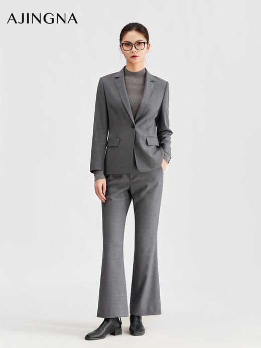 【商场同款】阿菁娜冬季新款静奢风西装上衣高智通勤老钱风通勤外套A30Q108032 商品图4