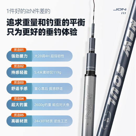 佳钓尼新魂鱼竿手杆超轻超硬钓鱼竿野钓鲫鱼鲤鱼竿2022新款台钓竿 商品图1