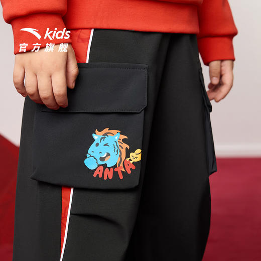 新年款安踏儿童男小童运动长裤2026年春新款舒适亲肤儿童休闲裤潮352619505 商品图3