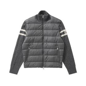 中性款针织拼接羽绒服hu018