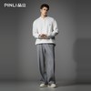 PINLI品立2026春季新款青年男士宽松立领落肩长袖T恤打底上衣潮牌GD262111006 商品缩略图1