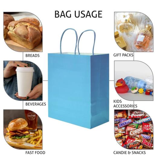 【24个】美国 Zufera 彩色牛皮纸袋 礼品手提袋 22*16*8cm 商品图5