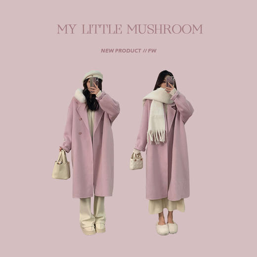 金蘑菇菇 雪夜献礼 年终收官 定染手工坊/骆驼绒大衣 商品图3