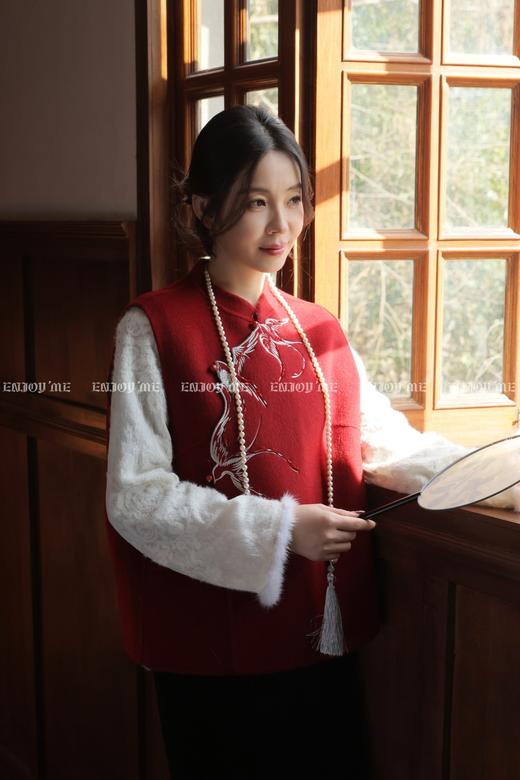 【门店同款】ENJOY冬季“烟火漫春”雁南飞刺绣马夹 168897798 商品图7