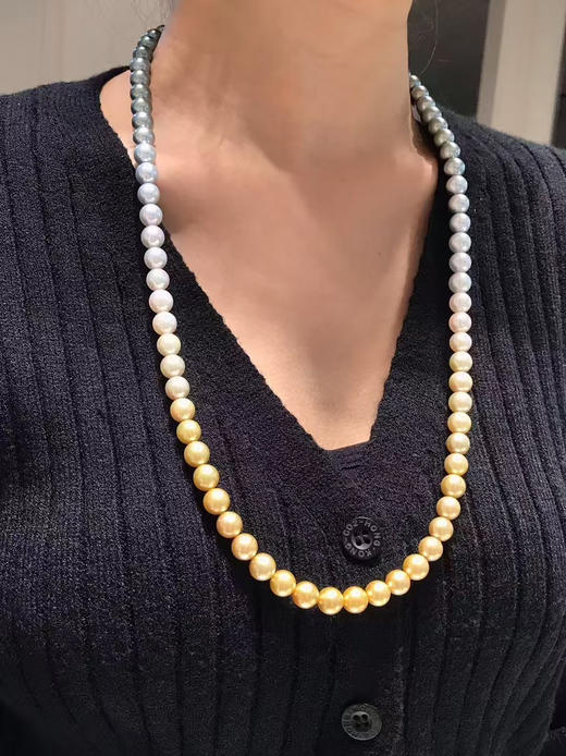 【新年优惠特价】四季彩·南洋彩珍珠项链，大溪地黑珍珠&akoya珍珠&南洋金珍珠珍珠 商品图9