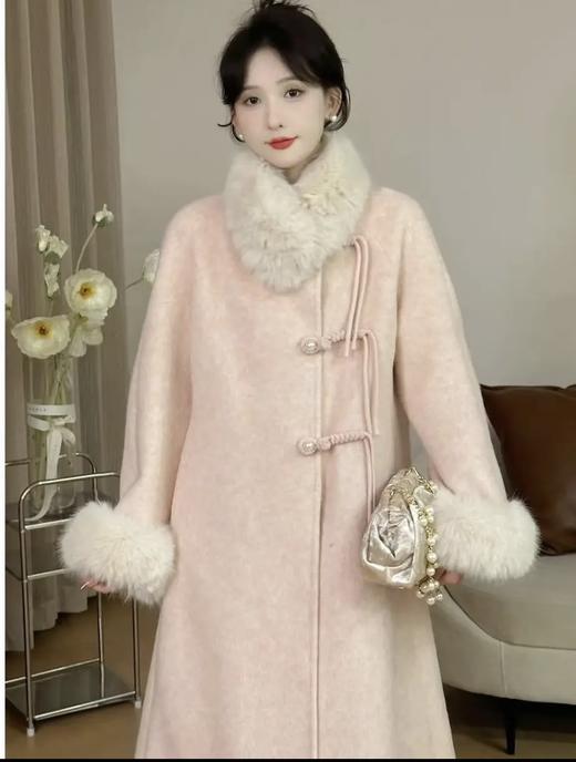 【GZ】无忧购【鸿运当“红”】新年中国红新中式外套可拆卸毛领18828 商品图3