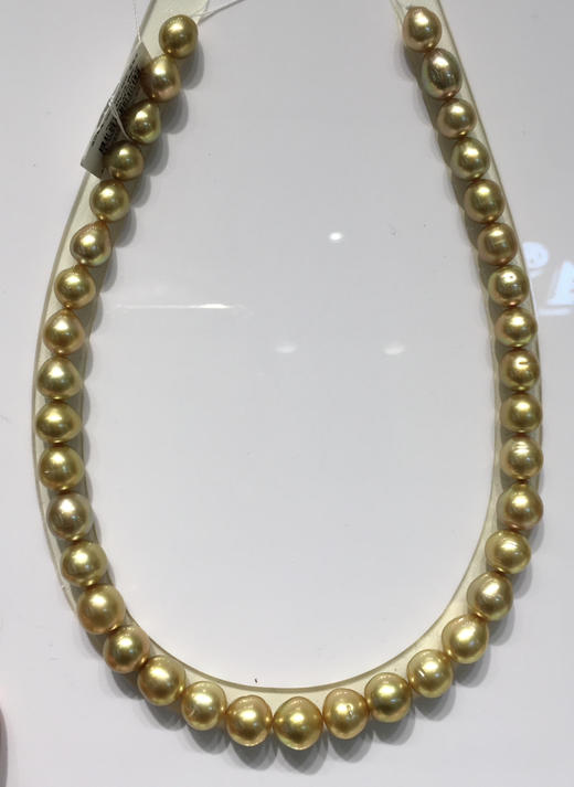 【新年优惠特价】招财金项链，椭圆，有酒窝，珠光非常棒，链长约43cm 商品图7