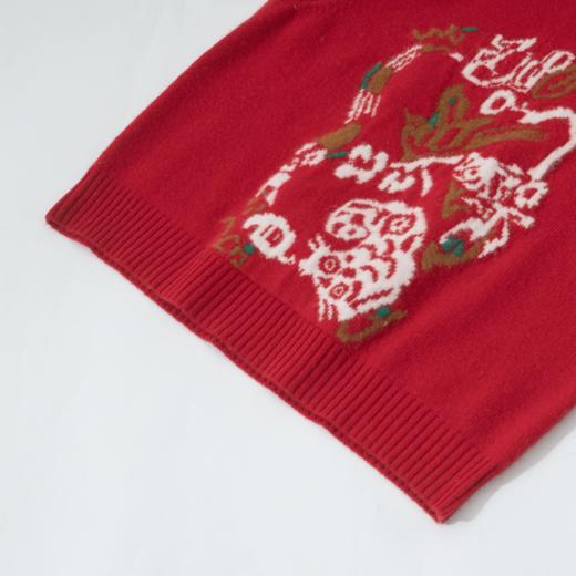 Grace&Glam 喜气五福临门提花坎肩羊毛马甲背心 商品图5