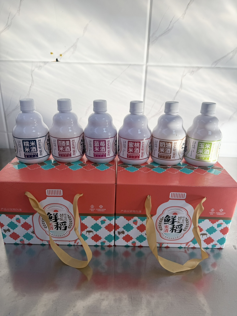 延边小木屋米酒6瓶装礼品箱【1件6瓶，6个口味】