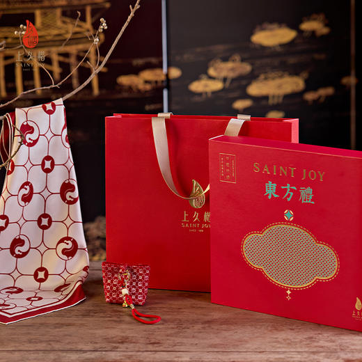 上久楷新中式国风文创礼盒送礼 宋锦耳机包 真丝方巾 骏禄宝章 商品图13