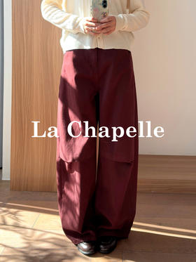专柜实拍【显白又复古】拉夏贝尔/La Chapelle高级质感100棉牛仔裤休闲工装风阔腿显瘦长裤（附赠腰带