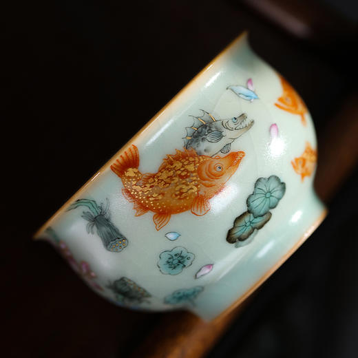问鼎天青复刻款精工晖盈杯（鱼藻纹） 商品图2