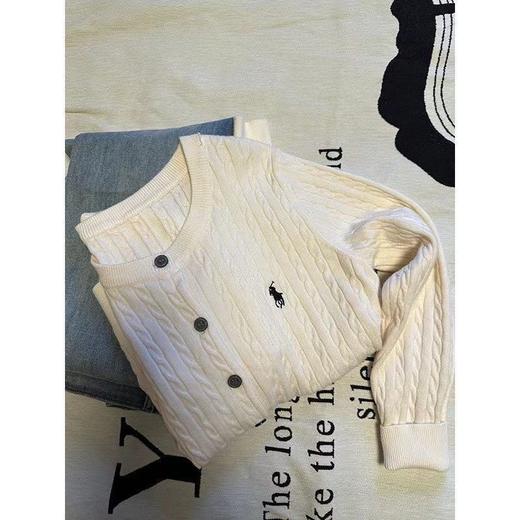 【亲肤舒适细腻软糯❗️简约时尚高级感】秋冬季新款麻花刺绣针织开衫圆领高品质短款气质毛衣上衣外套。jc 商品图2