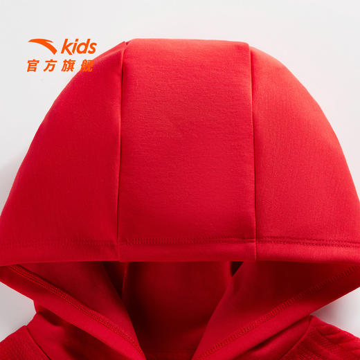 新年款安踏儿童女大童针织连帽套头衫2026年新款舒适女孩潮流卫衣362618712 商品图2