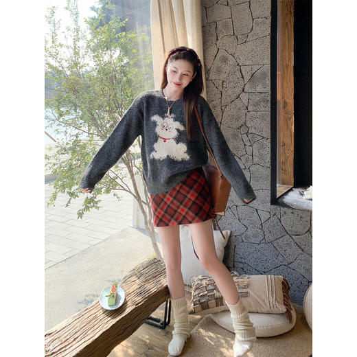 <曾小咸推荐>2.13现货秒杀 ！微信超特价！小狗印花毛衣 日常199.99 立减110 秒杀89.99！！格子半身裙 日常139.99 立减70 秒杀69.99！！ 商品图4