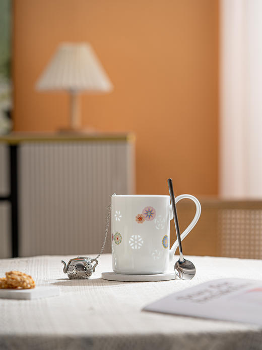 青花/粉彩工艺 | 富玉陶瓷 皮球花系列马克杯 素雅大方 两款可选 商品图4