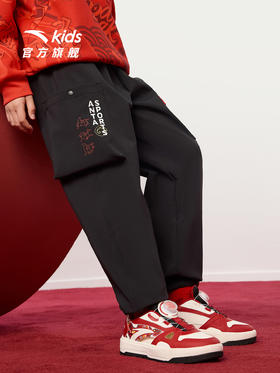 【新年软壳】安踏儿童装男童加绒裤子2026新款拜年衣服工装运动裤352618504