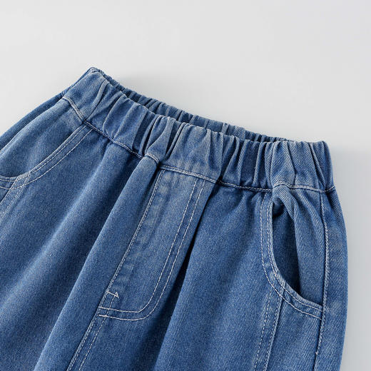 棉花堂春款潮酷分割百搭牛仔童装裤-FD61105 商品图8