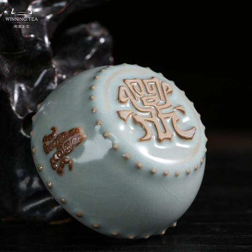 问鼎汝瓷天青羊首战鼓杯 商品图3