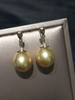 【私席真珠·新年盛宴】18k金镶钻南洋金珍珠耳针10-11mm 椭圆 商品缩略图1