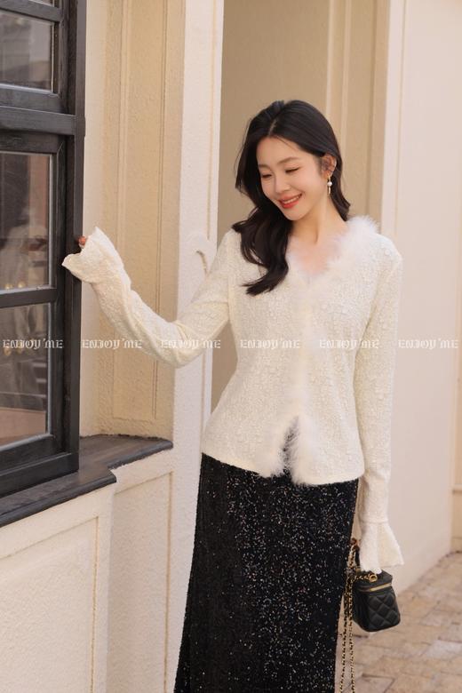 【门店同款】ENJOY冬季“相聚时刻”门襟毛毛精致上衣 168897405 商品图3