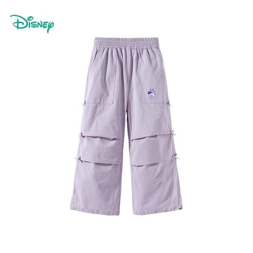 迪士尼（Disney）女童休闲时尚蝴蝶结工装裤抽绳款宽松直筒裤子26春秋新款ZD1FK018 商品图6