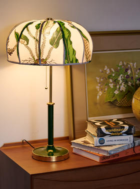 伽罗 JALO 皇冠灯罩古典黄铜台灯