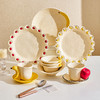 摩登主妇釉下彩盘子漂亮餐具香蕉酸奶碗具家用陶瓷杯浮雕水果餐盘 商品缩略图0