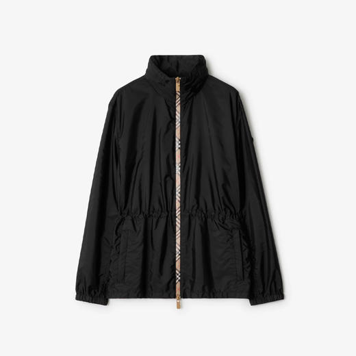 BURBERRY 巴宝莉 女士马术骑士徽标贴片短款尼龙外套 黑色 8110309 A1189 商品图0