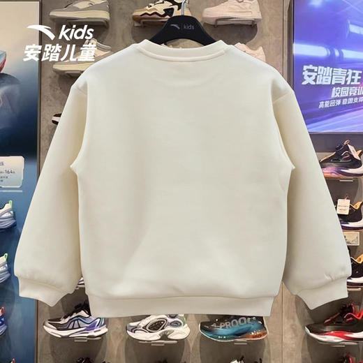安踏儿童男童卫衣2026春季新款运动宽松长袖套头打底衫352619713 商品图4