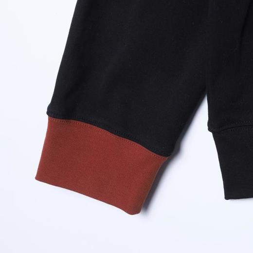 26T09SDSA秋冬新款痞帅男装时尚简约拼接撞色斜纽扣翻领长袖T恤百搭 商品图4