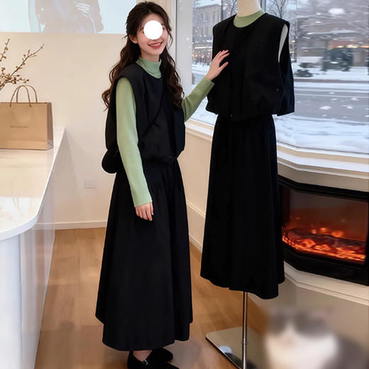 裁缝学苑AH111一整套韩系小香风马甲裙子套装纸样女装马甲半身裙样板 商品图2