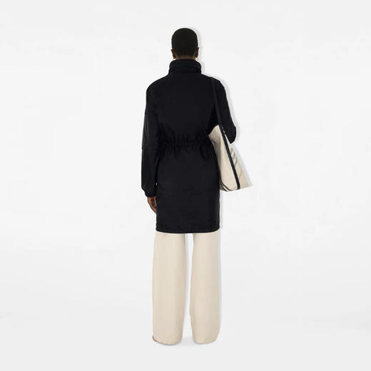 BURBERRY 巴宝莉 女士马术骑士徽标贴片尼龙风衣 黑色 8110311 A1189 商品图5