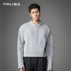 PINLI品立2026春季新款青年男士宽松立领落肩长袖T恤打底上衣潮牌GD262111006 商品缩略图0