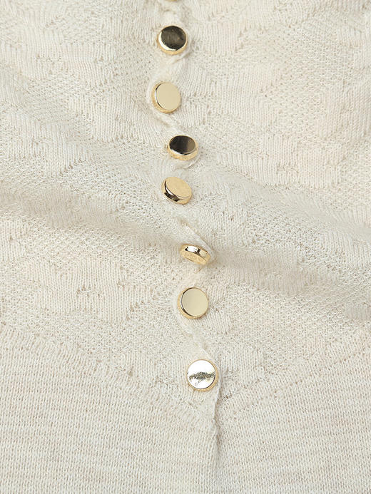 黑色半高领后背纽扣针织衫 镂空纹理修身显瘦长袖打底衫 秋冬通勤温柔气质内搭上衣 商品图2